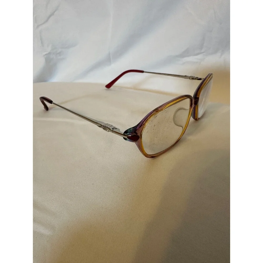 Sferoflex 1522 C363 Women Purple Amber Oval Eyeglass Frames Italy 52-14-130